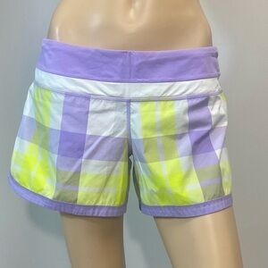 Lululemon Speed Plaid Shorts